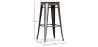 Sgabello da bar - Design industriale - Legno e metallo - 76cm - Stylix image 7