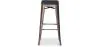 Sgabello da bar - Design industriale - Legno e metallo - 76cm - Stylix image 7