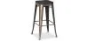 Sgabello da bar - Design industriale - Legno e metallo - 76cm - Stylix image 7