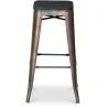 Sgabello da bar - Design industriale - Legno e metallo - 76cm - Stylix image 7