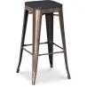 Sgabello da bar - Design industriale - Legno e metallo - 76cm - Stylix image 7