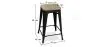 Sgabello da bar di design industriale - Legno e acciaio - 61 cm - Stylix image 7