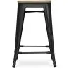 Sgabello da bar di design industriale - Legno e acciaio - 61 cm - Stylix image 7