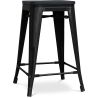 Sgabello da bar - Design industriale - Legno e acciaio - 61 cm - Stylix image 7
