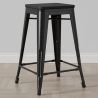 Sgabello da bar - Design industriale - Legno e acciaio - 61 cm - Stylix image 7