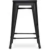 Sgabello da bar - Design industriale - Legno e acciaio - 61 cm - Stylix image 7