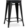 Sgabello da bar - Design industriale - Legno e acciaio - 61 cm - Stylix image 7