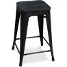 Sgabello da bar - Design industriale - Legno e acciaio - 61 cm - Stylix image 7