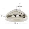  Lampadario - Lampada a Sospensione in Metallo Cromato - 30 cm - Nullify image 7