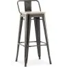 Sgabello da bar con schienale - Design industriale - 76 cm - Stylix image 7