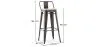 Sgabello da bar con schienale - Design industriale - 76 cm - Stylix image 7