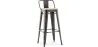 Sgabello da bar con schienale - Design industriale - 76 cm - Stylix image 7