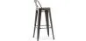 Sgabello da bar con schienale - Design industriale - 76 cm - Stylix image 7