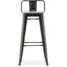 Sgabello da bar con schienale - Design industriale - 76 cm - Stylix image 7