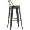 Sgabello da bar con schienale - Design industriale - 76 cm - Stylix image 7