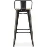 Sgabello da bar con schienale - Design industriale - 76 cm - Stylix image 7