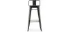 Sgabello da bar con schienale - Design industriale - Legno e acciaio - 76cm - Stylix image 7