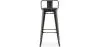 Sgabello da bar con schienale - Design industriale - Legno e acciaio - 76cm - Stylix image 7