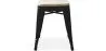 Sgabello di design industriale - Legno e metallo - 45cm - Stylix image 7