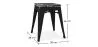 Sgabello di design industriale - Legno e acciaio - 46cm - Stylix image 7