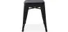 Sgabello di design industriale - Legno e acciaio - 46cm - Stylix image 7
