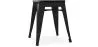 Sgabello di design industriale - Legno e acciaio - 46cm - Stylix image 7