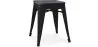 Sgabello di design industriale - Legno e acciaio - 46cm - Stylix image 7