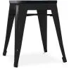 Sgabello di design industriale - Legno e acciaio - 46cm - Stylix image 7