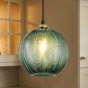 Lampada da soffitto dal design vintage - Lampada a sospensione a sfera verde - Viola image 7