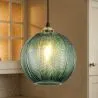 Lampada da soffitto dal design vintage - Lampada a sospensione a sfera verde - Viola image 7