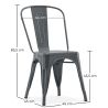 Sedia da pranzo in acciaio - Design industriale - Nuova edizione - Stylix image 7