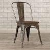 Sedia da pranzo - Design industriale - Legno e acciaio - Nuova edizione - Stylix image 7