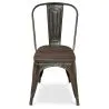 Sedia da pranzo - Design industriale - Legno e acciaio - Nuova edizione - Stylix image 7
