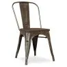 Sedia da pranzo - Design industriale - Legno e acciaio - Nuova edizione - Stylix image 7