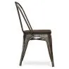 Sedia da pranzo - Design industriale - Legno e acciaio - Nuova edizione - Stylix image 7