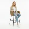 Sgabello in rattan con braccioli - Design Boho Bali - Ishita image 7