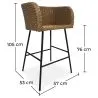 Sgabello in rattan con braccioli - Design Boho Bali - Ishita image 7