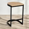 Sgabello da bar di design industriale - Legno e metallo - 60cm - Lia image 7