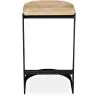 Sgabello da bar di design industriale - Legno e metallo - 60cm - Lia image 7