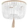 Lampada a soffitto con palle di legno - Plafoniera in stile Boho Bali - Kanda image 7