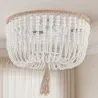 Lampada a soffitto con palle di legno - Plafoniera in stile Boho Bali - Kanda image 7