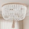 Lampada a soffitto con palle di legno - Plafoniera in stile Boho Bali - Kanda image 7