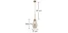 Lampada a soffitto in cristallo - Lampada a sospensione dal design vintage - Alua image 7
