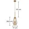 Lampada a soffitto in cristallo - Lampada a sospensione dal design vintage - Alua image 7