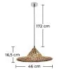 Lampada da soffitto in bambù - Lampada a sospensione stile Boho Bali - Flora image 7