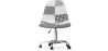 Sedia da ufficio con rotelle - Sedia da scrivania rivestita in patchwork bianco e nero - Denisse image 7