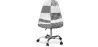 Sedia da ufficio con rotelle - Sedia da scrivania rivestita in patchwork bianco e nero - Denisse image 7