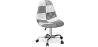 Sedia da ufficio con rotelle - Sedia da scrivania rivestita in patchwork bianco e nero - Denisse image 7