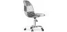 Sedia da ufficio con rotelle - Sedia da scrivania rivestita in patchwork bianco e nero - Denisse image 7