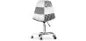 Sedia da ufficio con rotelle - Sedia da scrivania rivestita in patchwork bianco e nero - Denisse image 7